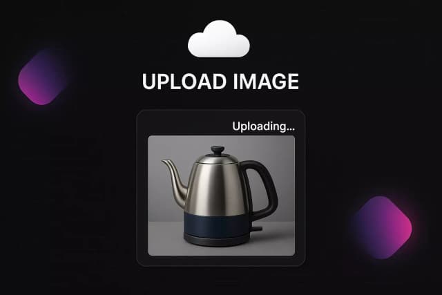 How to enhance photos step 1: 写真をアップロード - AI photo enhancement process