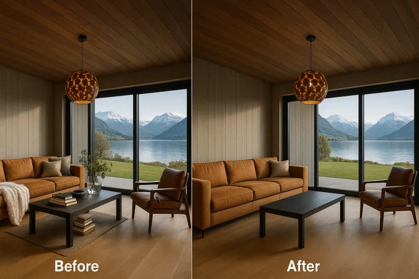 Airbnb Listing Photos: Clutter Removal & Clean Background