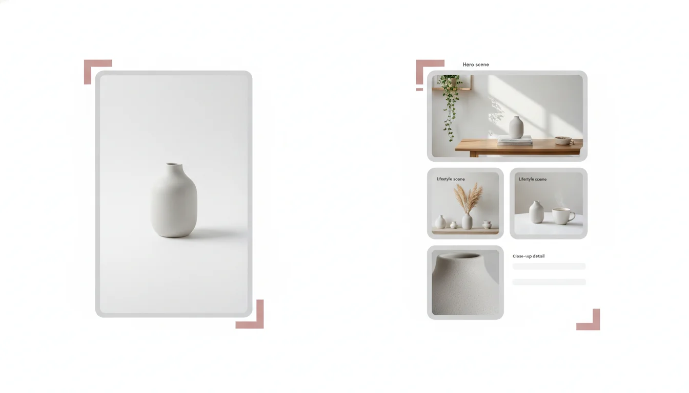 Pixflux.AI Scene Burst e-commerce scene image examples