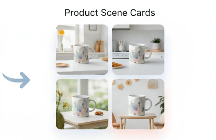 Step 3: Generated scene pack preview and download interface
