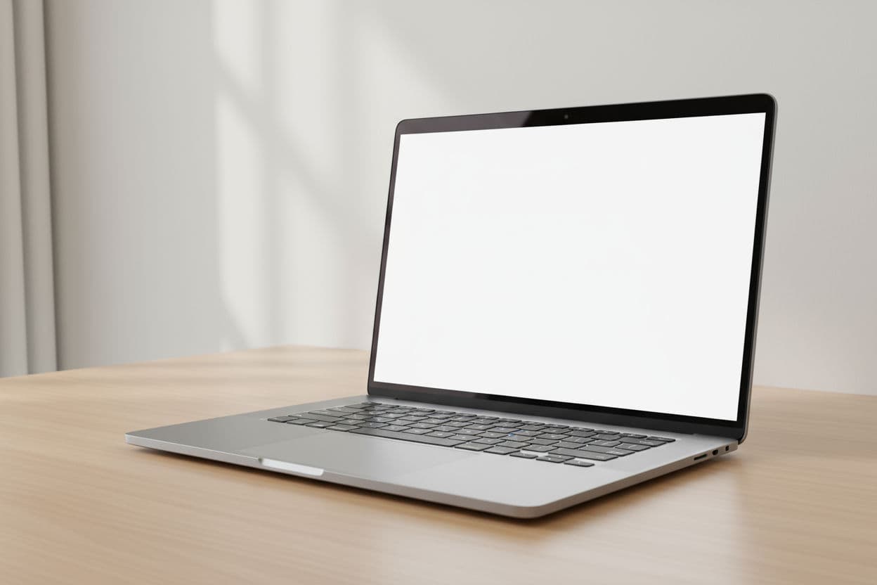 Template Laptop Angulado Minimalista