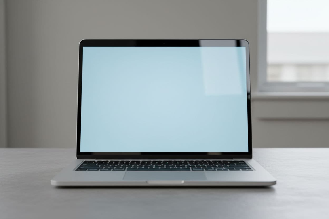 Template Laptop Meja Depan